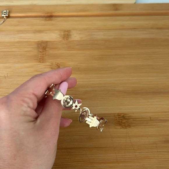 Evil Eye And Hamsa Cuff Bracelet - Picture 4 of 4